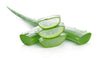 Sliced aloe vera on a white background