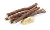 Licorice root on a white background